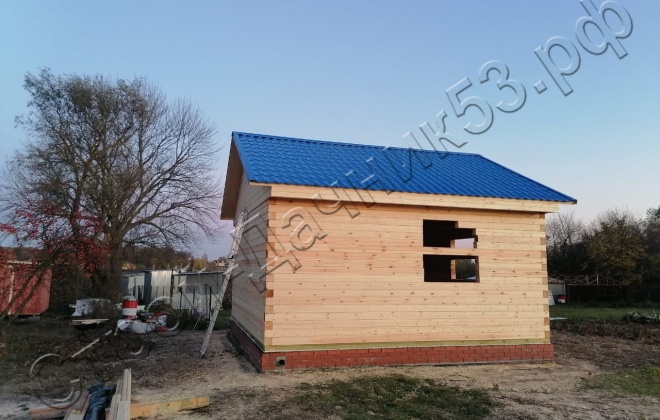 2 Брусовая баня проект заказчика, 6х6м, 42М²,  Тульская область, Щекинский район, село Голощапово (6)